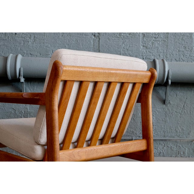 Børge Mogensen Set of Model 227 Easy Chairs with Footstool by Borge Mogensen for Fredericia, 1960s For Sale - Image 4 of 12