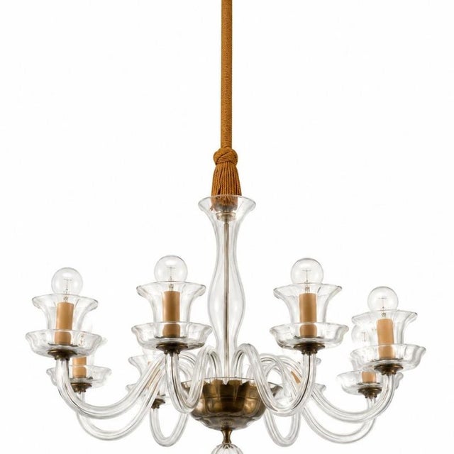 20th Century Italian Murano Glass Chandelier For Sale - Image 6 of 6
