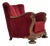 Danish Relax Armchair in Furniture Velour and Carved Oak Wood, 1950s For Sale