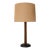 Vintage Danish Modern Teak & Black Metal Table Lamp For Sale