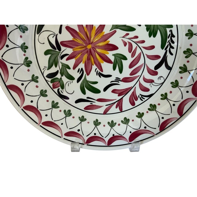 Rare Vintage Portmeirion "Welsh Dresser" 12-Inch Chop Plate Round Serving Platter England 1992-2000 For Sale - Image 4 of 8