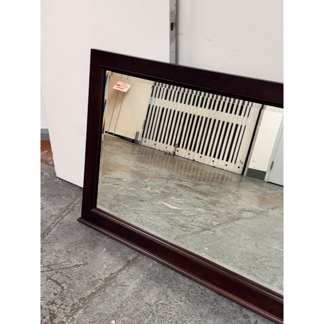 Restoration Hardware Michaels Furniture Beveled Wood Mirror For Sale In San Francisco - Image 6 of 12