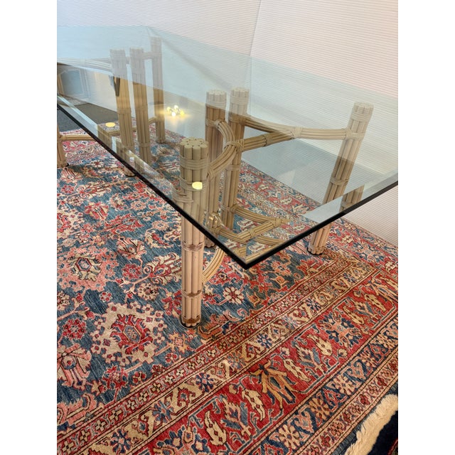 McGuire McGuire Furniture Double Pedestal Dining Table For Sale - Image 4 of 12