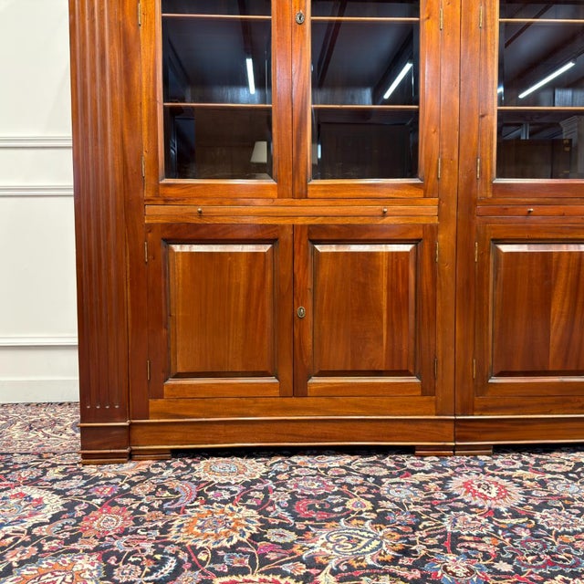 Classic English Bookcase with Columns For Sale - Image 13 of 18