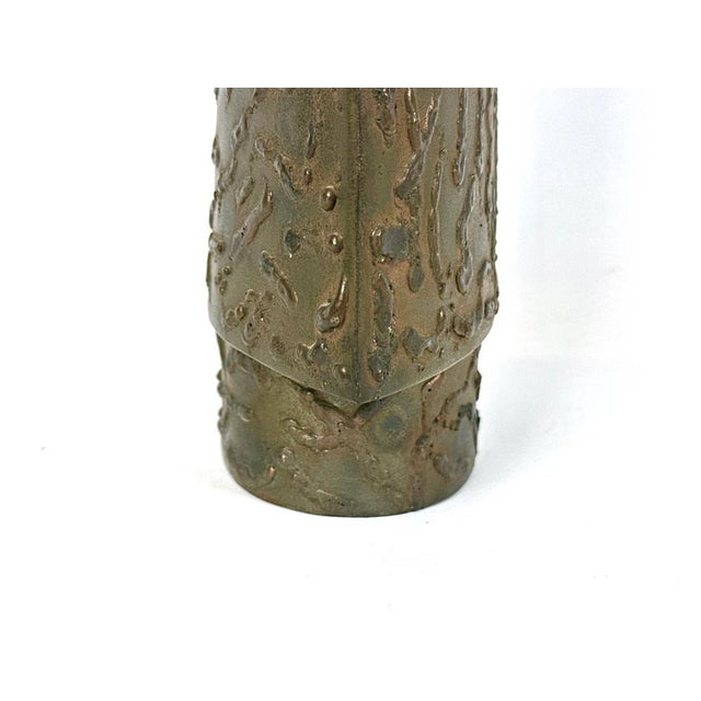 Large Brutalist Copper-Plated Vase, 1970s For Sale - Image 6 of 11