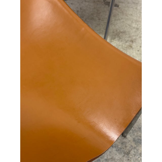 Gordon Guillaumier Leather Sling Lyo Dining Chairs for Frag, Italy - Set of Four For Sale - Image 11 of 17