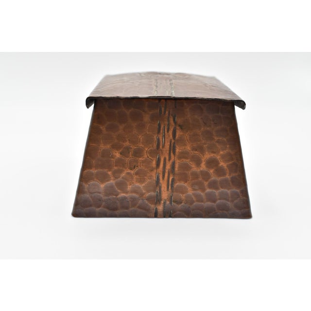 Art Nouveau Craftsman Studios Copper Inkwell C. 1920s For Sale - Image 3 of 12