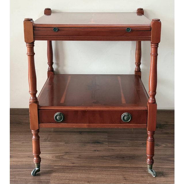 Early 20th Pair of Oak Nightstands with drawer and One Shelve For Sale - Image 9 of 18