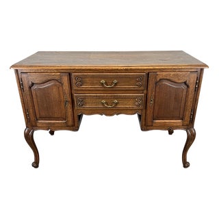 Vintage French Louis XVI Style Oak Cabinet For Sale
