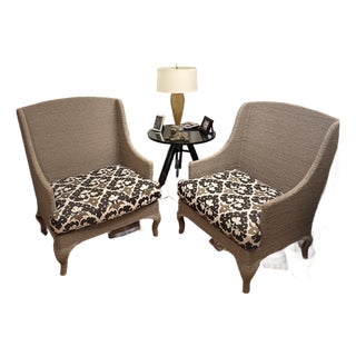 Pair of Sculptural Rope Lounge Chairs Attributed to Christian Astuguevieille — Beverly Hills Estate For Sale
