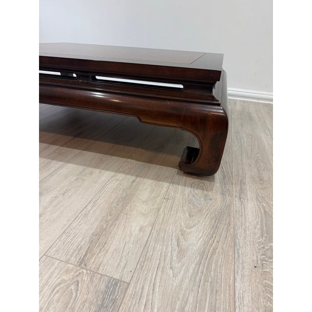 Henredon Vintage Ming Style Hollywood Regency Chinoiserie Mahogany Coffee Table For Sale - Image 9 of 12