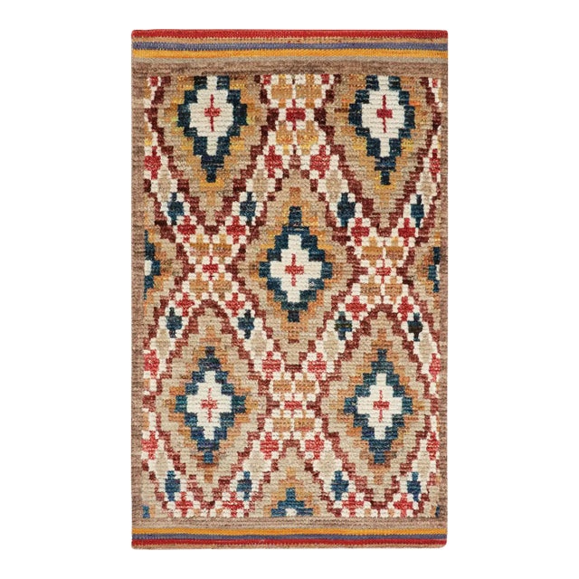 Rug & Kilim’s Moroccan Style Rug With Diamond Geometric Patterns For Sale