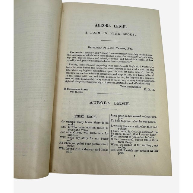Antique Poetical Works of Elizabeth Barrett Browning Complete Edition Published by Thomas Y. Crowell & Company New York 1887 For Sale - Image 10 of 12