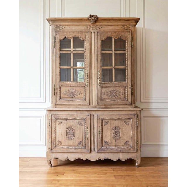 19th Century Early 19th Century Norman Carved Oak Two-Part Sideboard For Sale - Image 5 of 12
