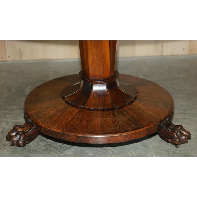William IV Hardwood Lion's Paw Centre or Side Table, 1830s For Sale - Image 4 of 13