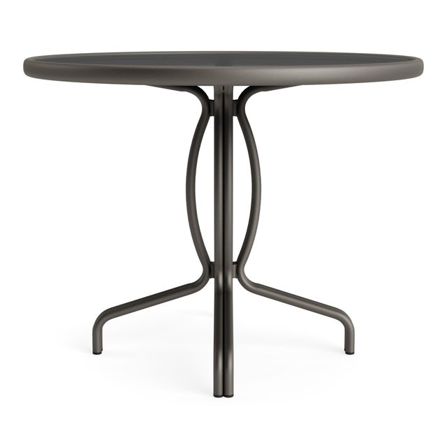 Brown Jordan Brown Jordan Kantan Aluminum 36" Round Table, Mica frame For Sale - Image 4 of 5