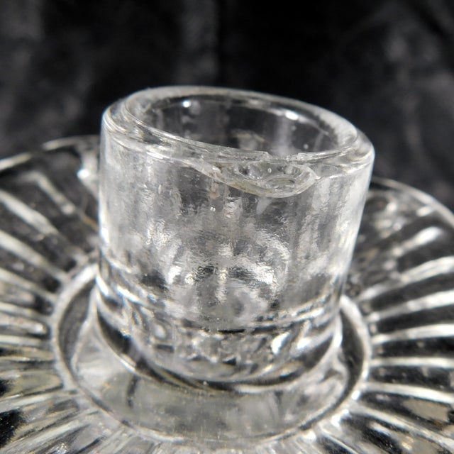 Fostoria Set of Two Lusters Candlesticks With Crystal Prisms in Colony For Sale - Image 11 of 11