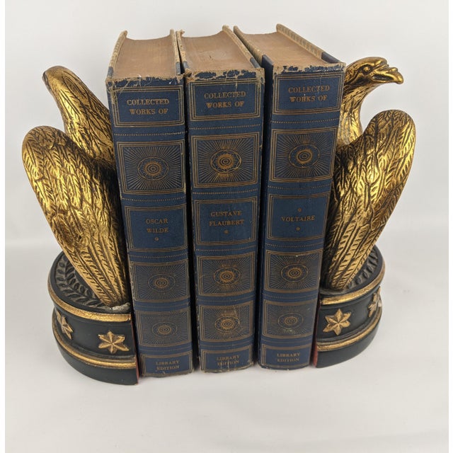1940s Greystone Press Collected Works Library Books in Blue & Gold, Set of 3 For Sale - Image 14 of 14