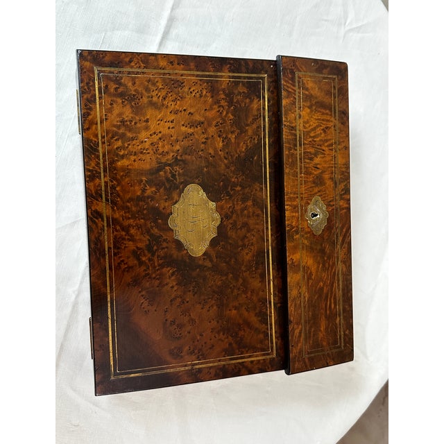 Napoleon III Secretariat in Burr Walnut, 1880 For Sale - Image 12 of 14