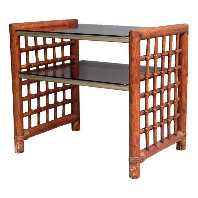 Bamboo Bedside Table by Tobia & Afra Scarpa for B&b Italia, 1970s For Sale