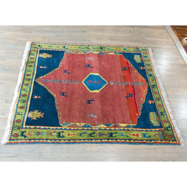 Vintage Persian Gabbeh Rug For Sale In Chicago - Image 6 of 15