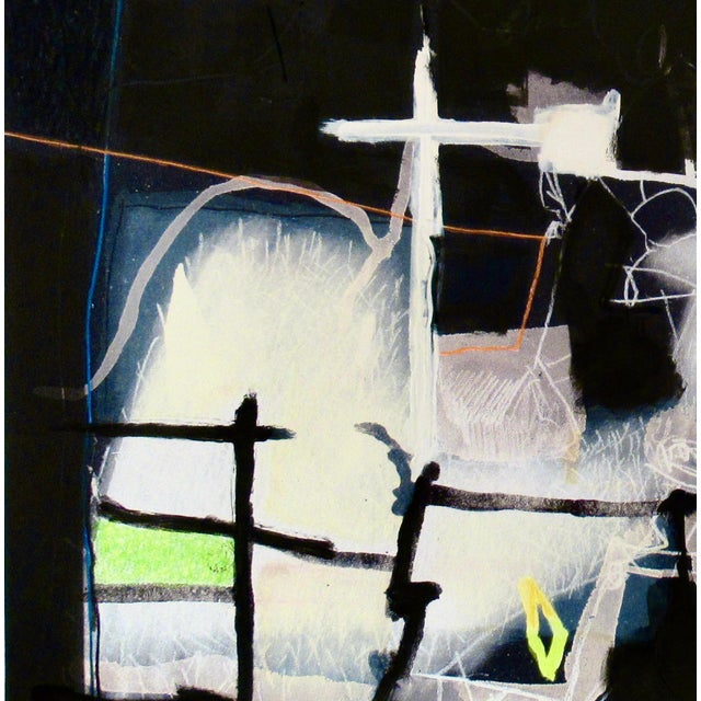 Abstract Gustavo Ramos Rivera "Untitled #1" Large Mixed Media C. 1990 Reproduction Print For Sale - Image 3 of 6