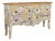 GuildMaster Coastal Hand-Painted Grasscloth Fish Sideboard Credenza For Sale