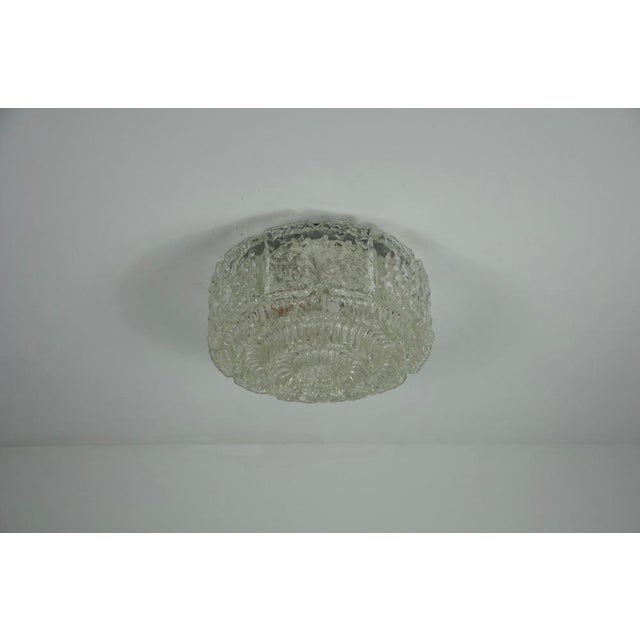 Metal Glass Flush Mount from Glashütte Limburg, 1960s For Sale - Image 7 of 12