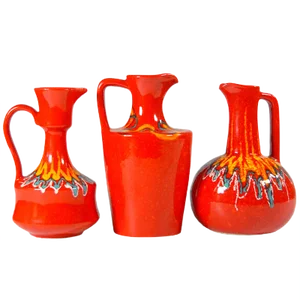 Italian Mid-Century Modern Ceramic Jugs from Bertoncello, 1970s, Set of 3