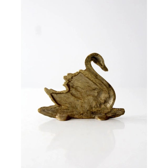 Vintage Brass Swan For Sale - Image 4 of 6