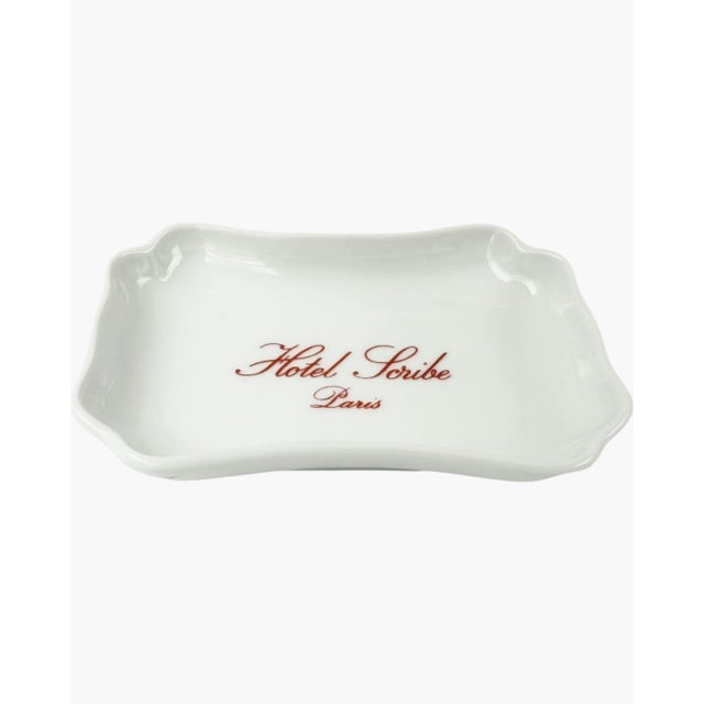 Vintage Hotel Scribe Paris Limoges Porcelain Ashtray Dish France For Sale In Washington DC - Image 6 of 9