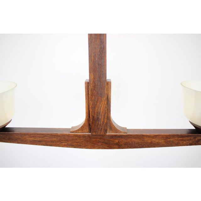 Mid-Century Modern Wooden Chandelier, 1930s For Sale - Image 4 of 10