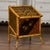 Early 20th Century English 1900s Bamboo Leather Canterbury Magazine Rack with Chinoiserie Motifs For Sale - Image 5 of 12
