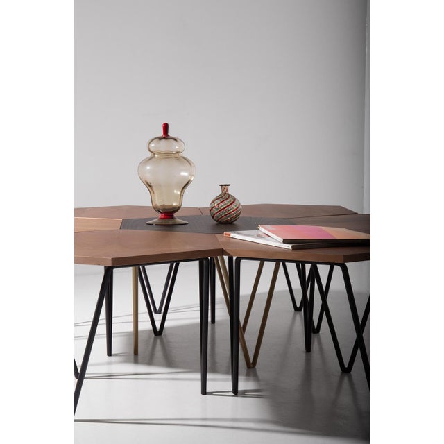 Hexagonal Coffee Table from Isa Bergamo, Set of 7 For Sale - Image 3 of 17