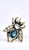 Etruscan Revival Antique Gold and Silver Bee Earrings With Sapphires and Diamonds, Pair For Sale - Image 3 of 13