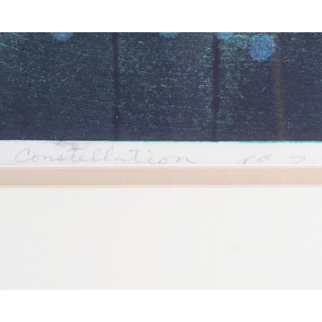 Printmaking Materials 1968 “Constellation No. 2” Woodblock Print by Hideo Hagiwara For Sale - Image 7 of 9