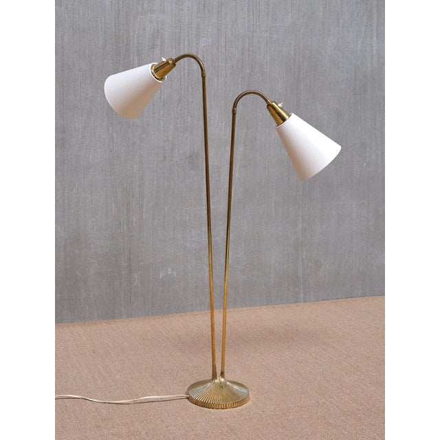 Model E1771 Fluted Floor Lamp in Brass by Sonja Katzin for ASEA, Sweden, 1950s For Sale - Image 13 of 13