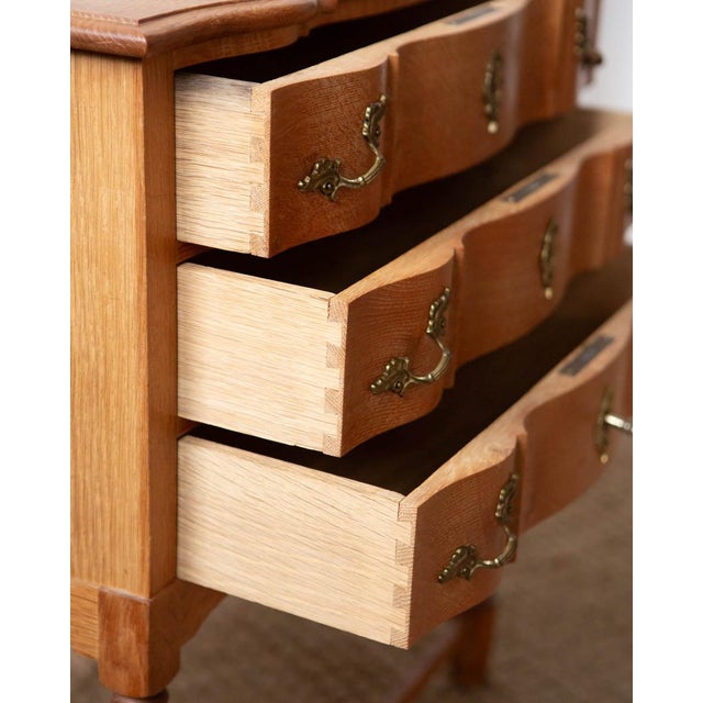 1970s 1970s Attributed to Henning Kjaernulf Danish Modern Oak Side Chest For Sale - Image 5 of 14