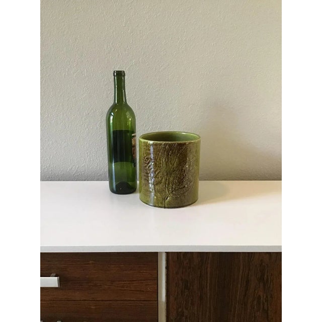 1970s Vintage Raymor Italian Green Leaf Planter For Sale - Image 5 of 10
