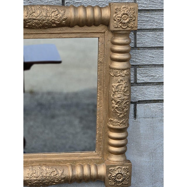Traditional 19th Century American Federal Gilded Hallway Wall Mirror. For Sale - Image 3 of 13
