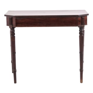 Mahogany Games Table with Turned Tapered Legs, 1880s For Sale