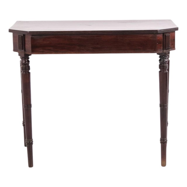 Mahogany Games Table with Turned Tapered Legs, 1880s For Sale