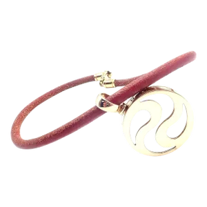 Bulgari Optical Illusion 18K Gold Steel Spinning MOP Pendant Necklace