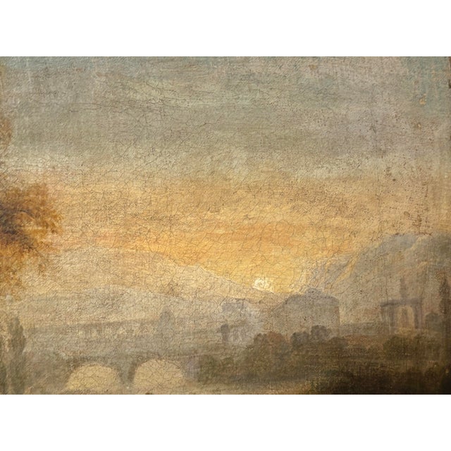 Wood Small 17th or 18th Century Idyllic Landscape, After Claude Lorrain For Sale - Image 7 of 11