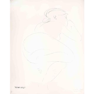 Emilio Greco, Estate, Nude, Etching, 1973 For Sale