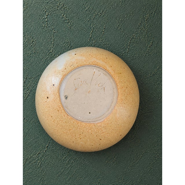 1980s Late 20th Century Lisa Koch Signed Studio Art Pottery Abstract Glazed Vase For Sale - Image 5 of 7