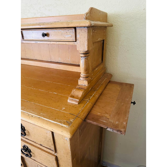 Rustic European Bausman & Co. Bench-Made Buffet W/Removable Top Shelf For Sale - Image 4 of 12