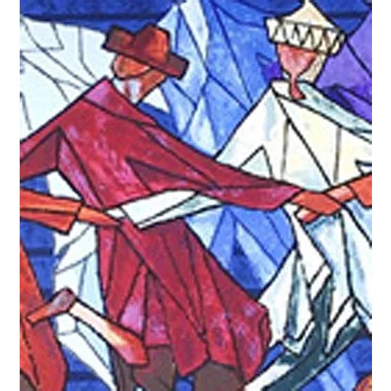 Artist: Chaim Goldberg, Israeli (1917 - 2004) Title: The Horah Dance Year: Circa 1980 Medium: Lithograph on Arches Paper,...