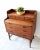 Mid-Century Curvy Dressing Table in Teak with Pull Out Mirror For Sale - Image 3 of 6