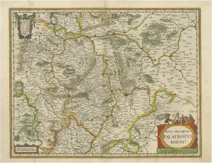 Antique Map of the Rhine-Palatinate by Janssonius, 1630
